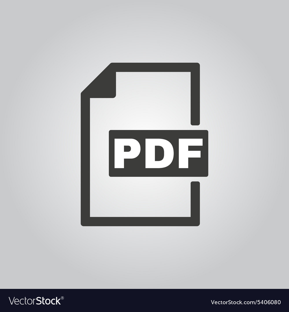Pdf icon file format symbol flat