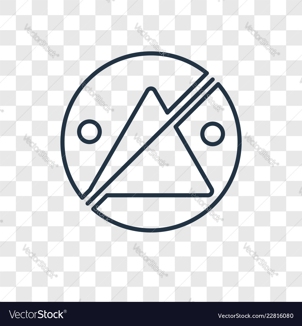 Power button concept linear icon isolated vector image Power button concept linear icon isolated