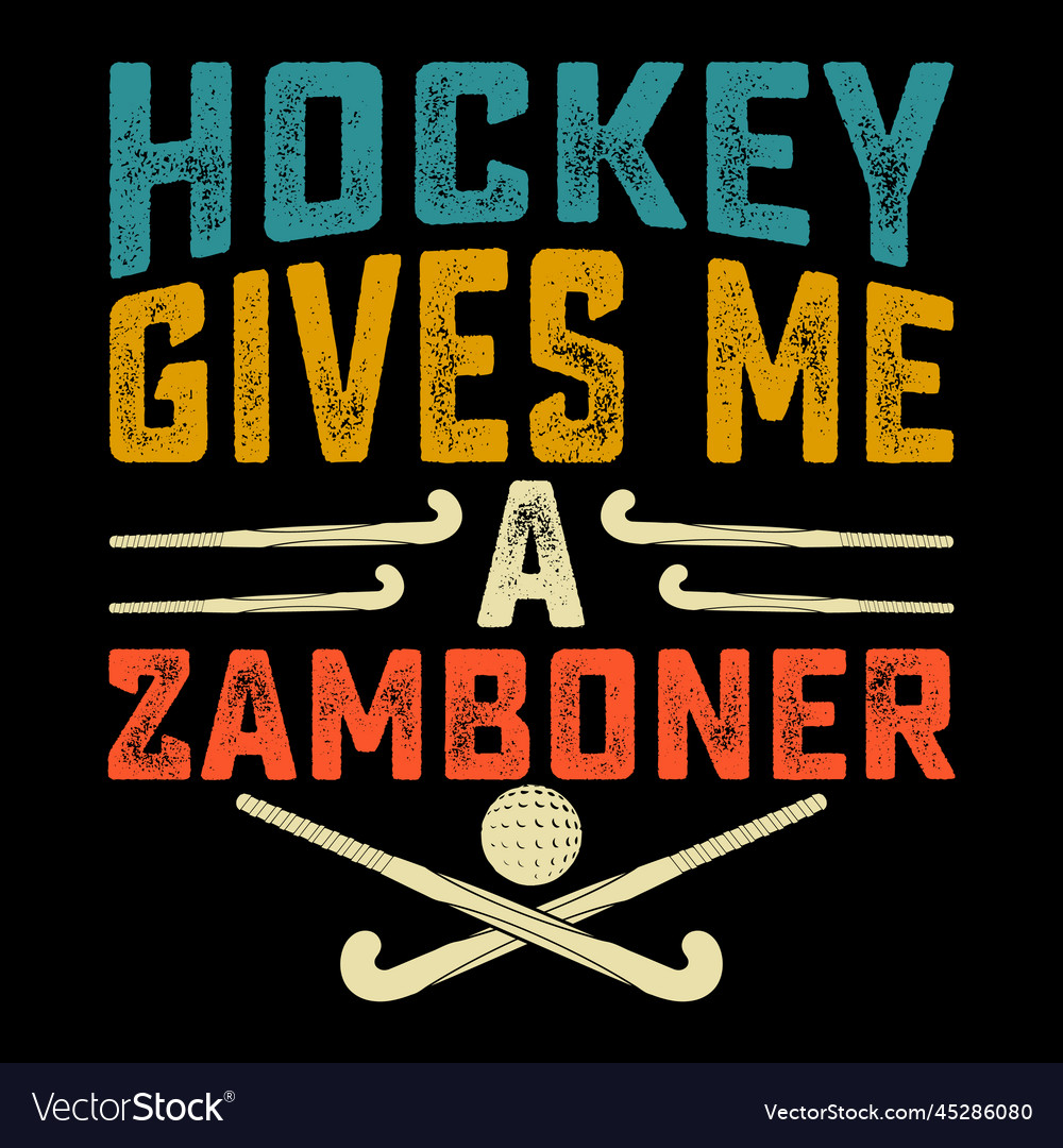 Retro Hockey T-Shirt - Vintage Hockey Player Geschenk