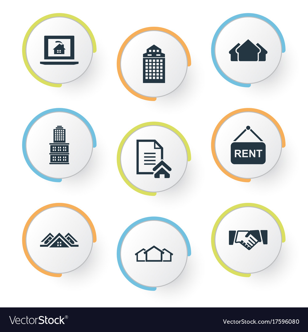 Set of simple property icons