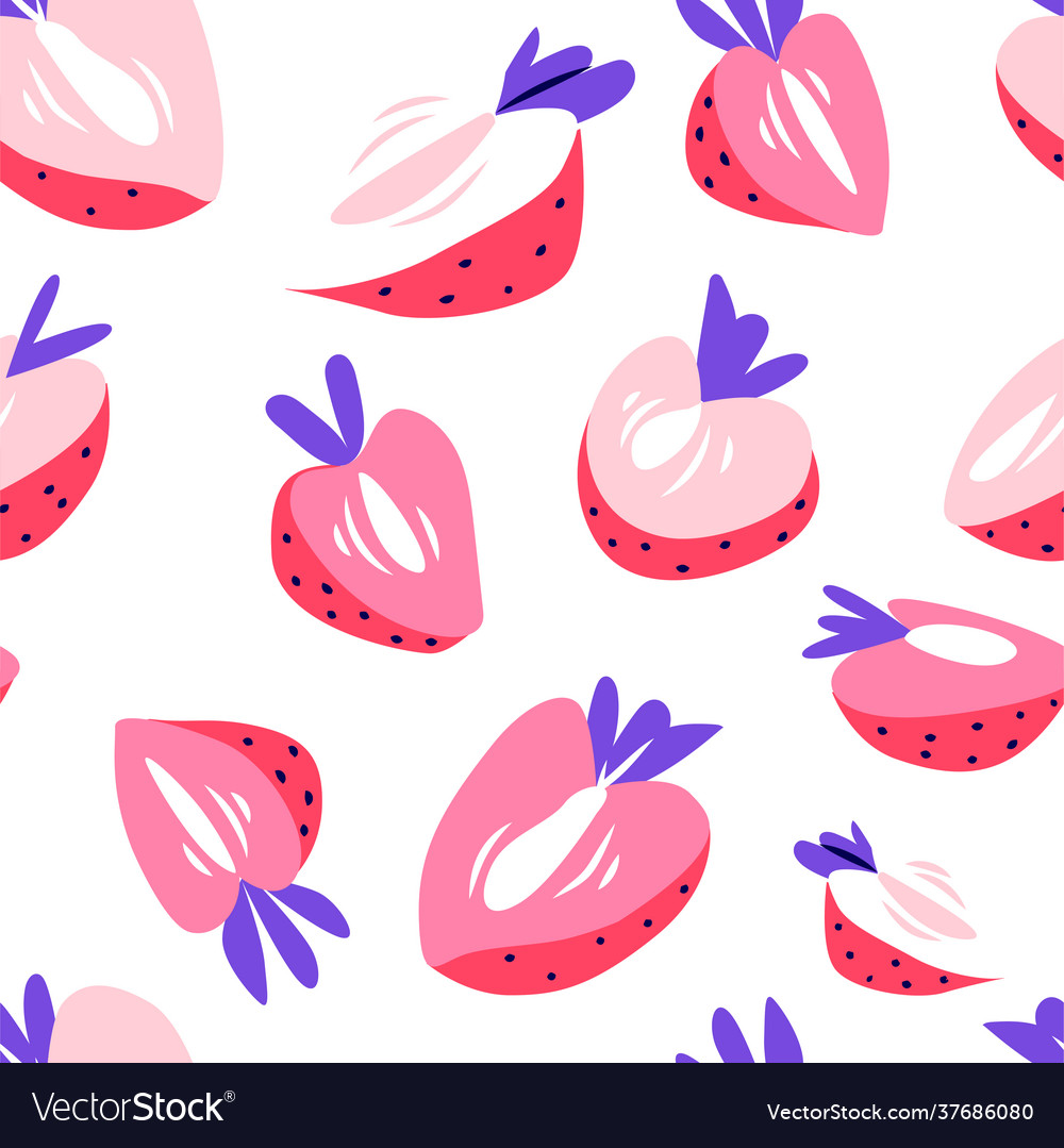 Strawberry flat style print