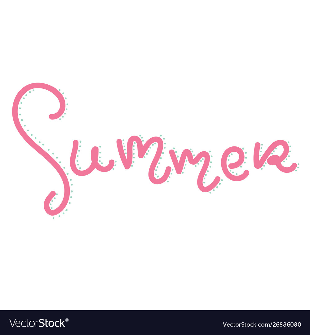 Summer lettering logo decoration greetings card