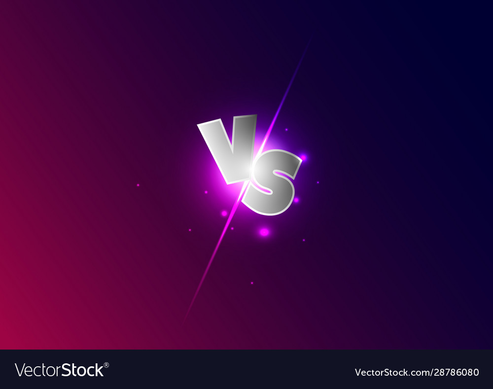 Versus letters symbol Royalty Free Vector Image