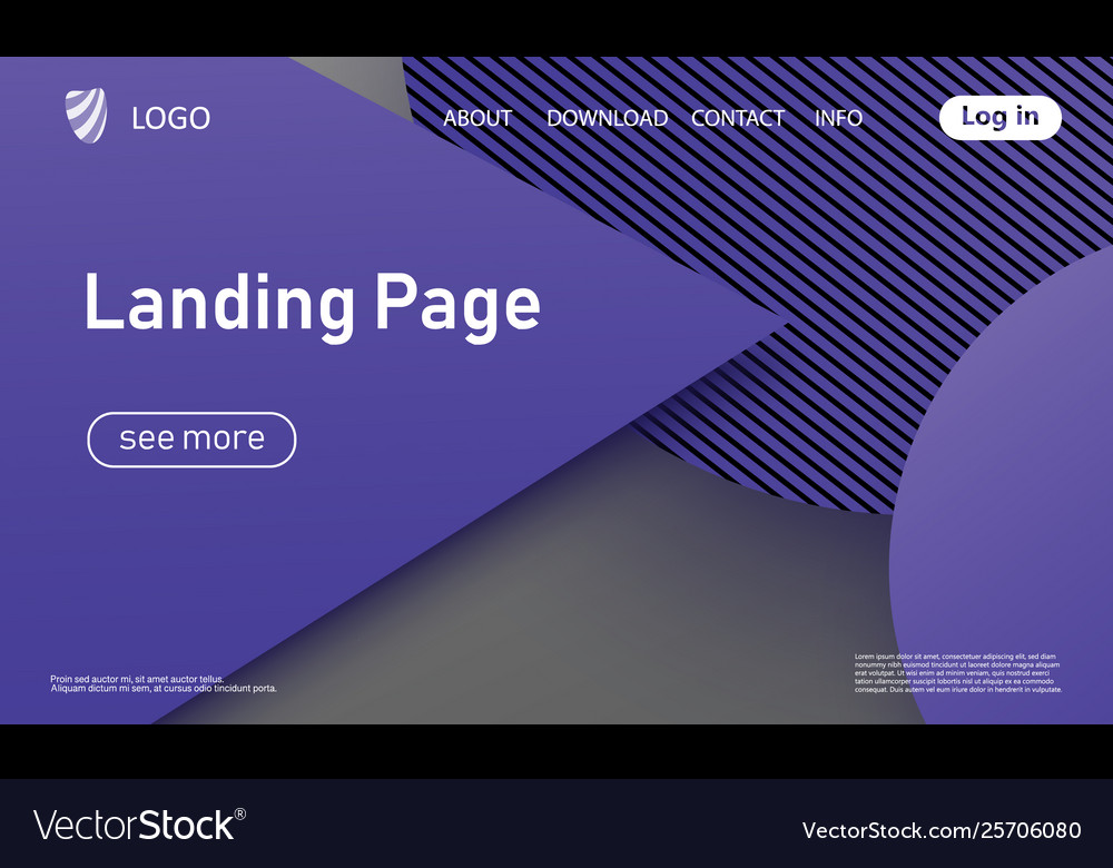 Website landing page material design