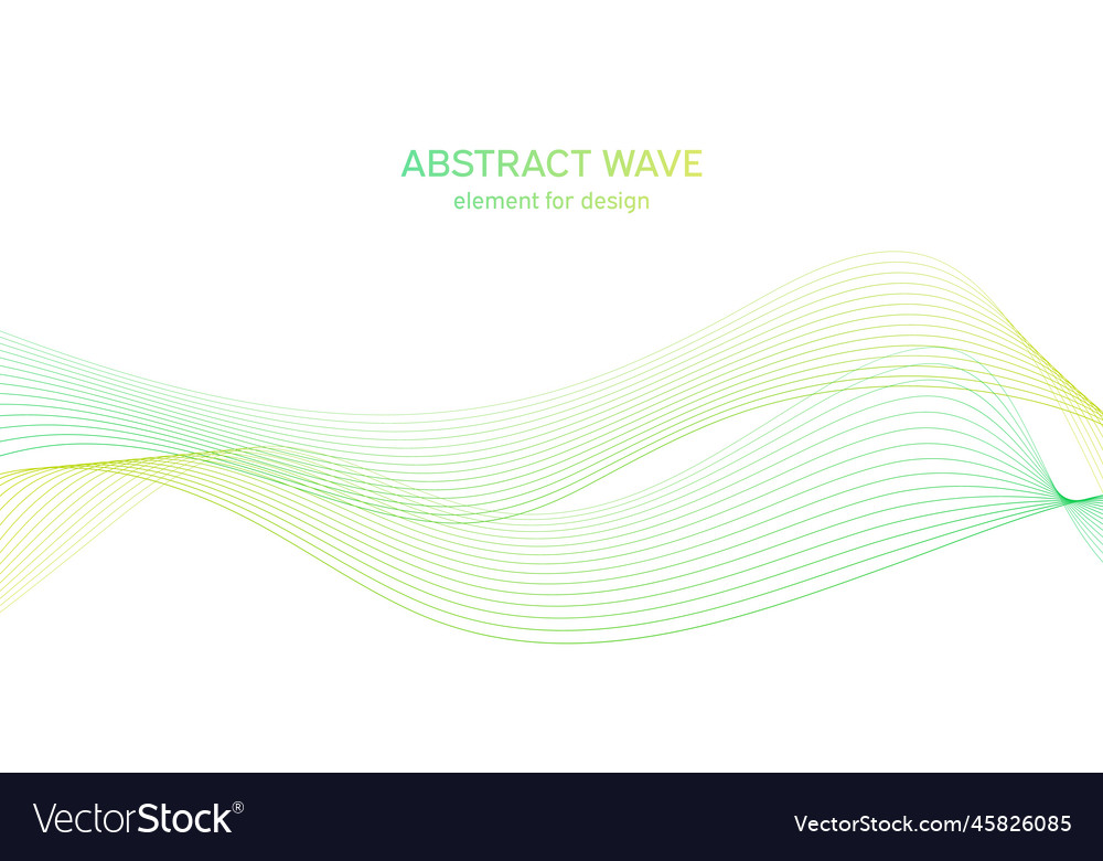 Abstract colorful wave element for design