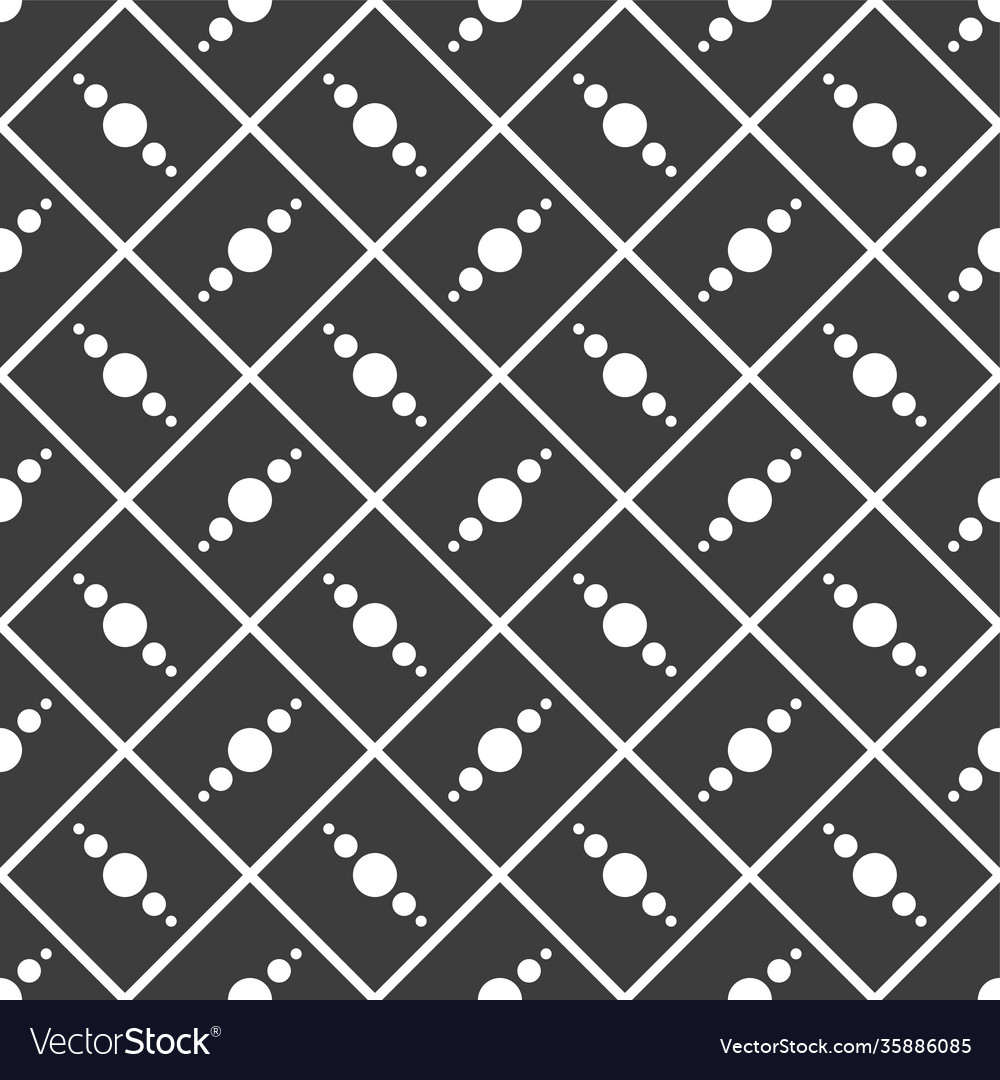 Abstract seamless rhombuses pattern with circles vector image Abstract seamless rhombuses pattern with circles