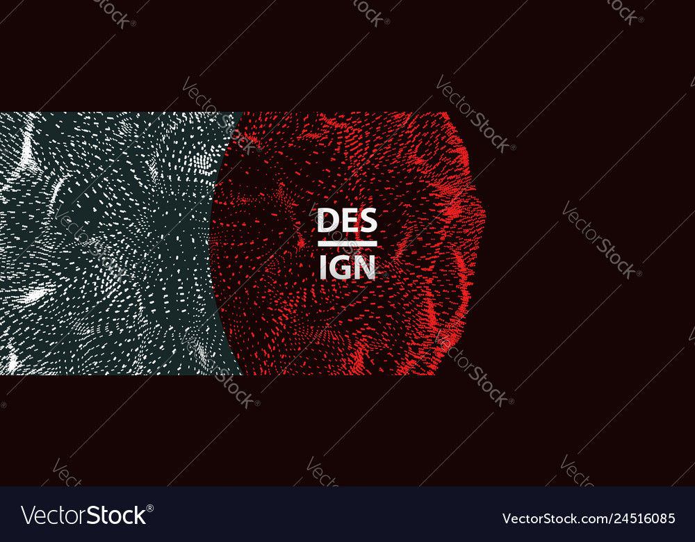 Array with dynamic particles 3d technology style