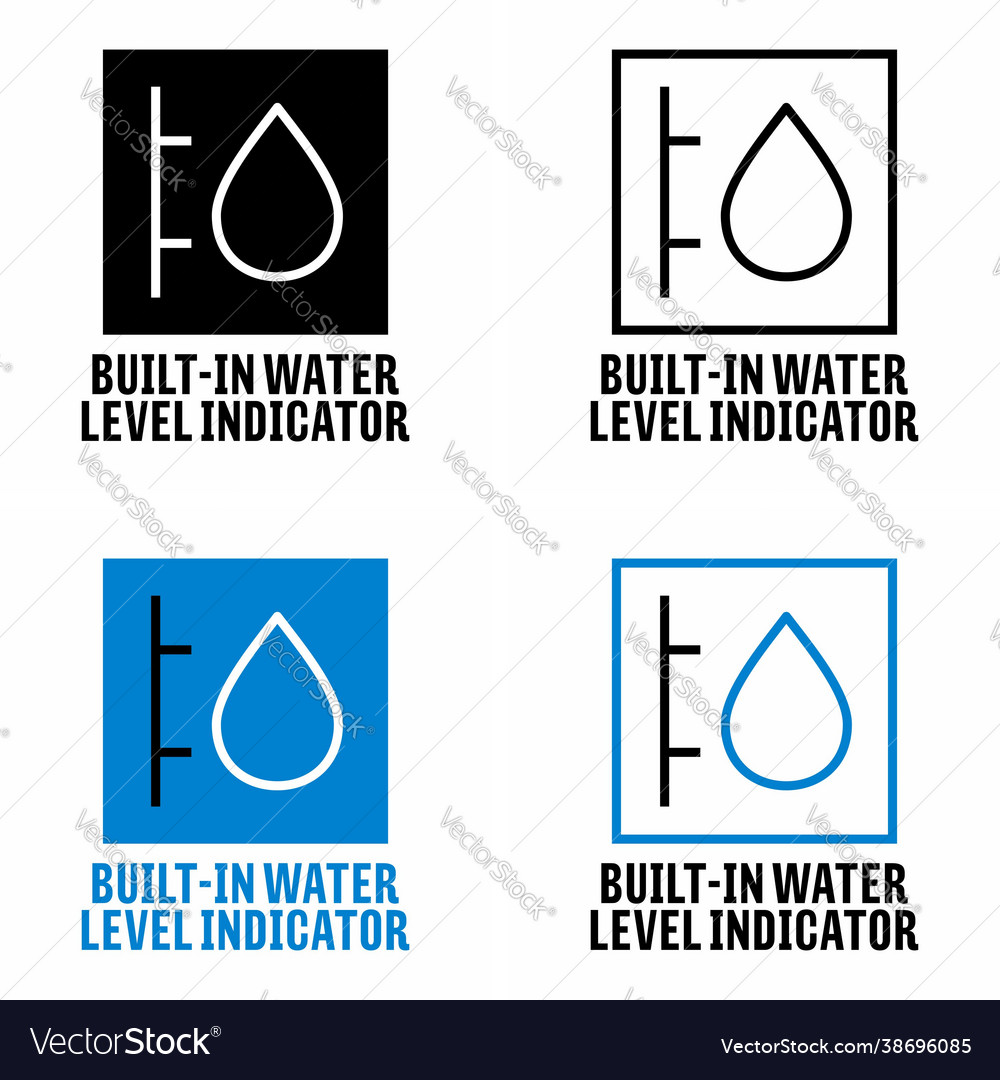 Built-in water level indicator
