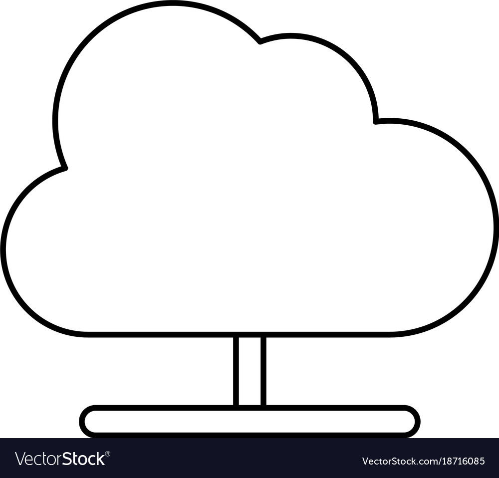Cloud computing isolated icon