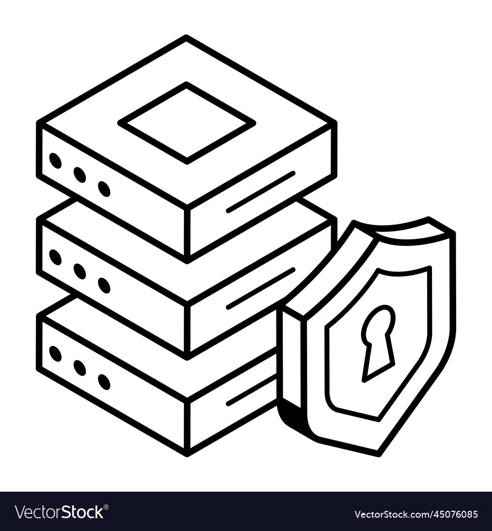 Data security line icon is up for premium use