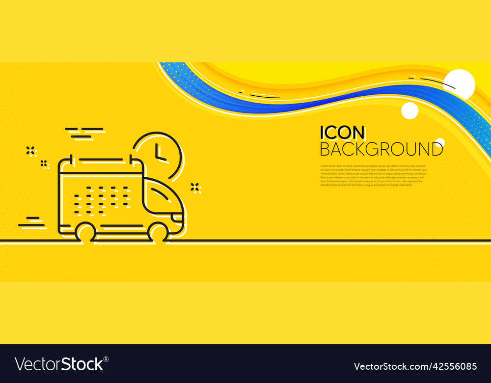 Delivery schedule line icon logistics calendar Vector Image