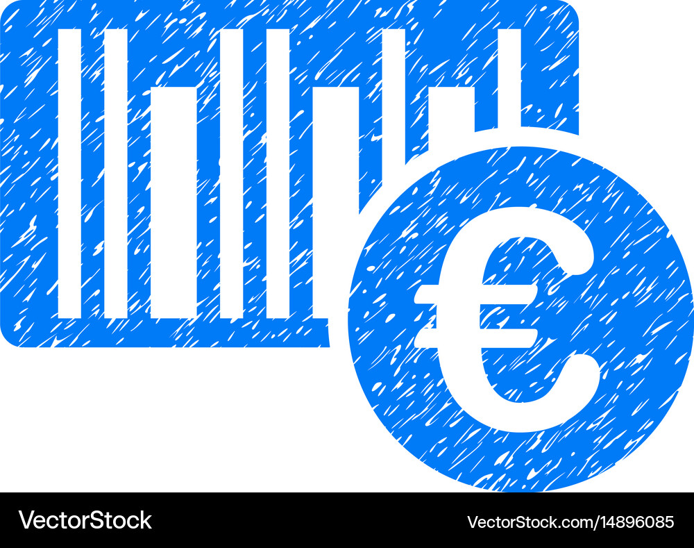Euro bar code price grunge icon Royalty Free Vector Image