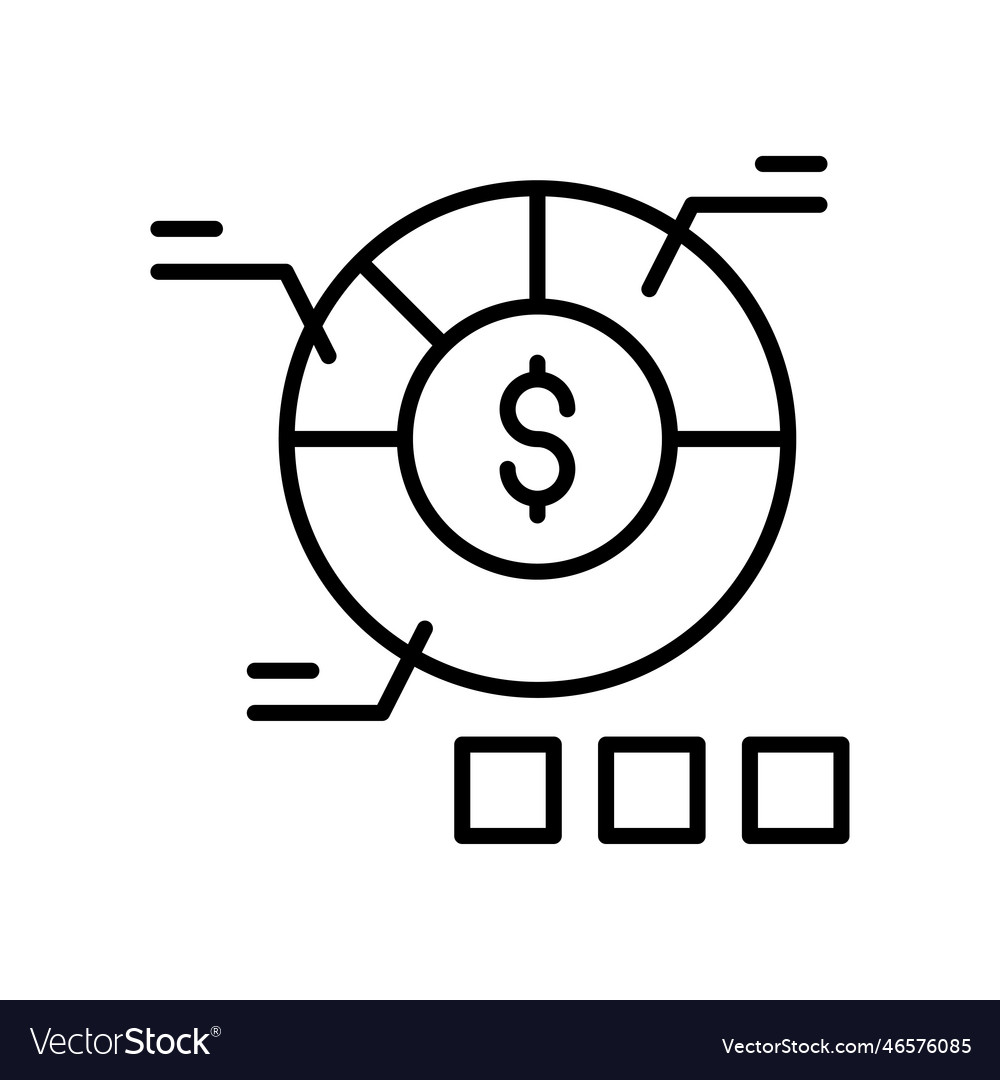 Financial analysis outline icon style i