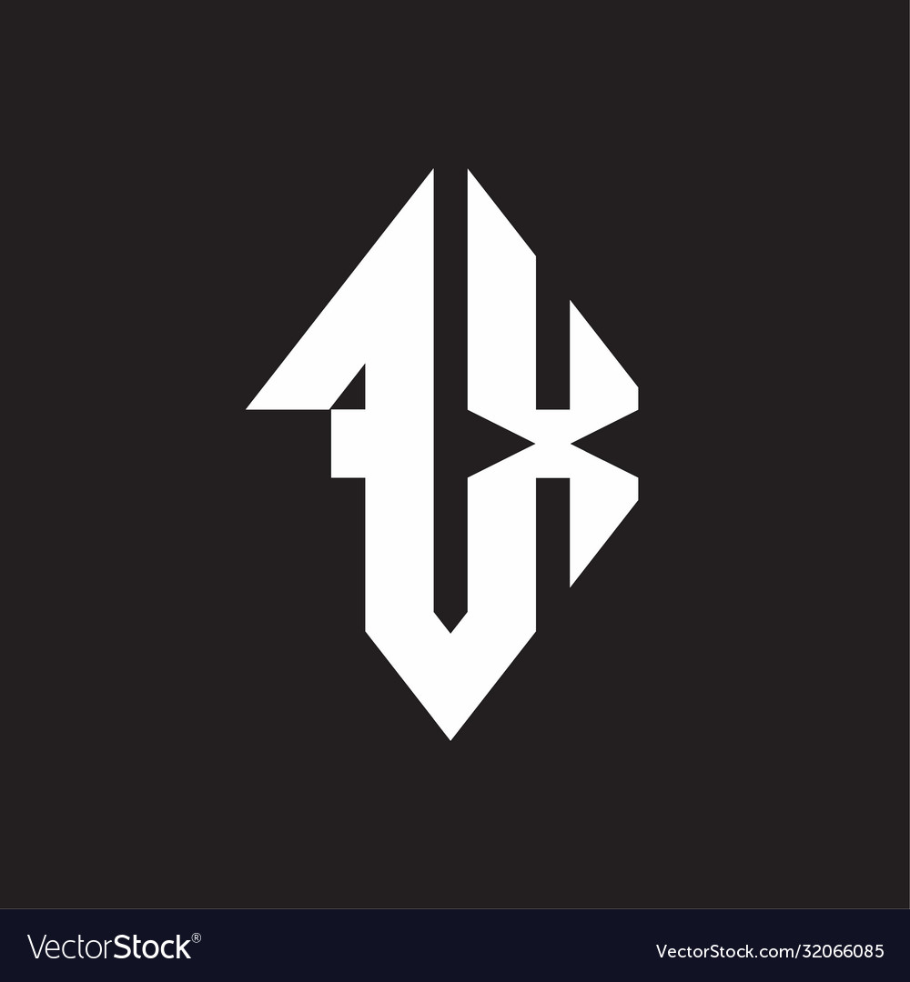Fx logo monogram with sharp square design template Vector Image Fx logo monogram with sharp square design template