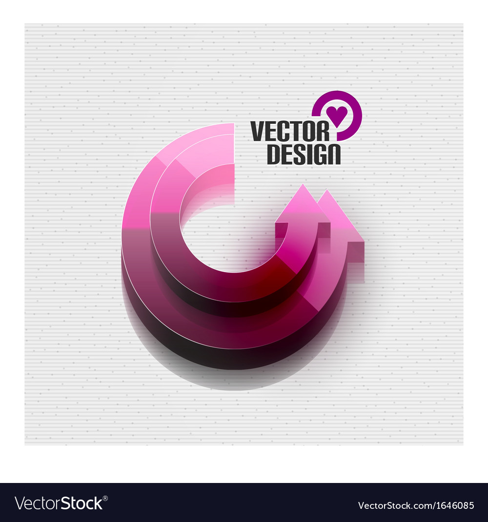 Glossy Circular Arrow - Tech Concept