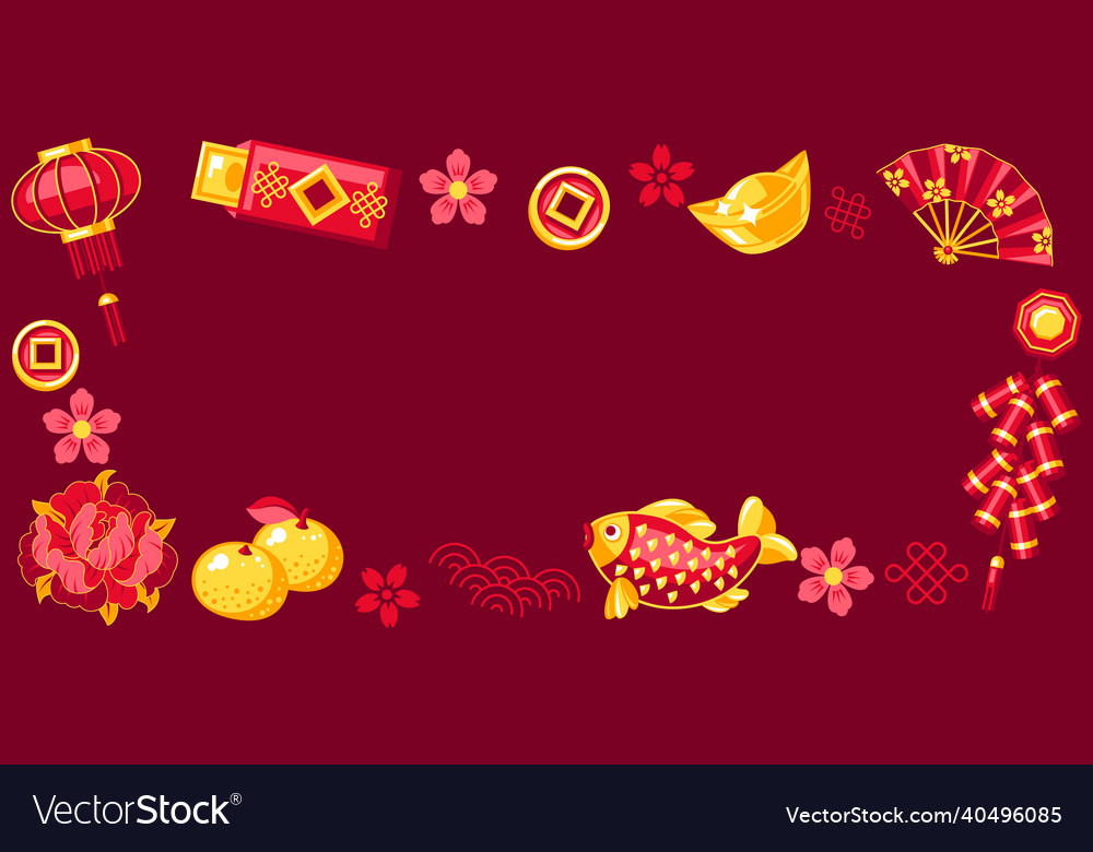 Happy chinese new year frame background