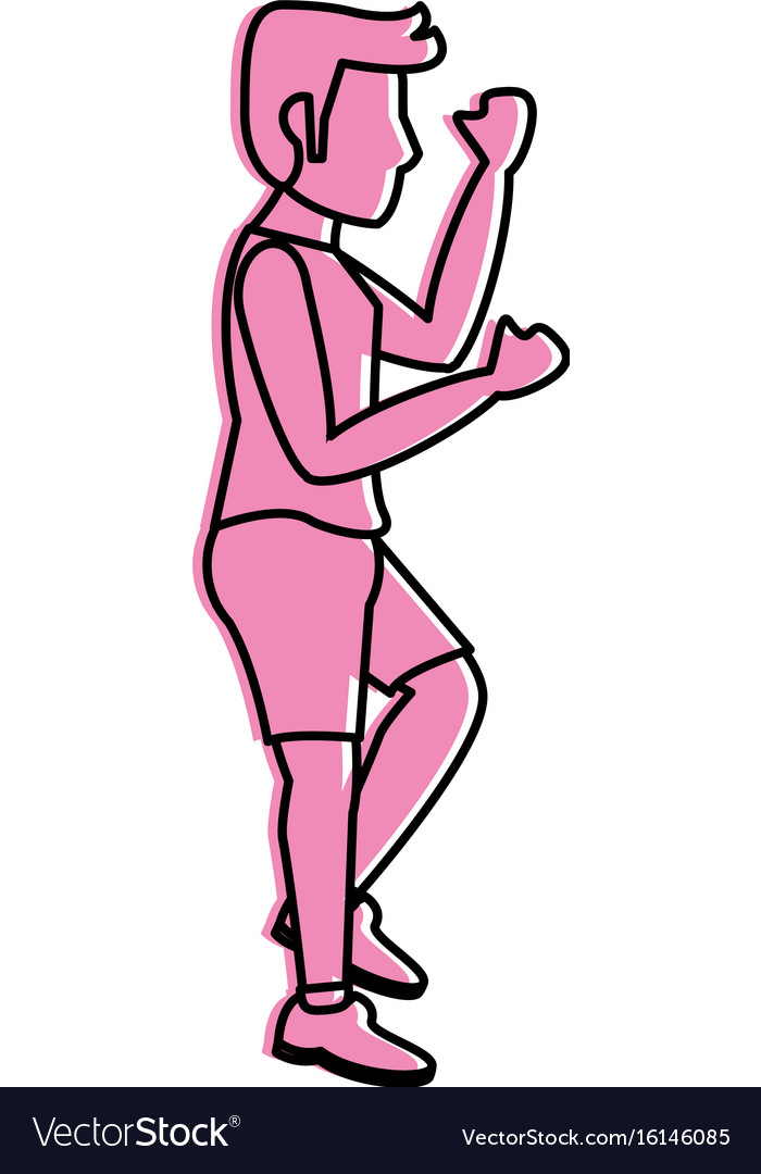 Man avatar running icon image
