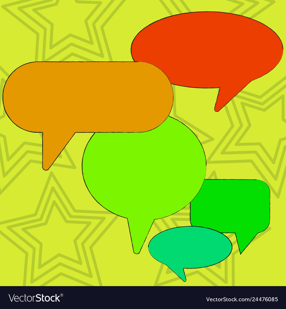 Many different shapes colorful blank speech bubble vector image Many different shapes colorful blank speech bubble
