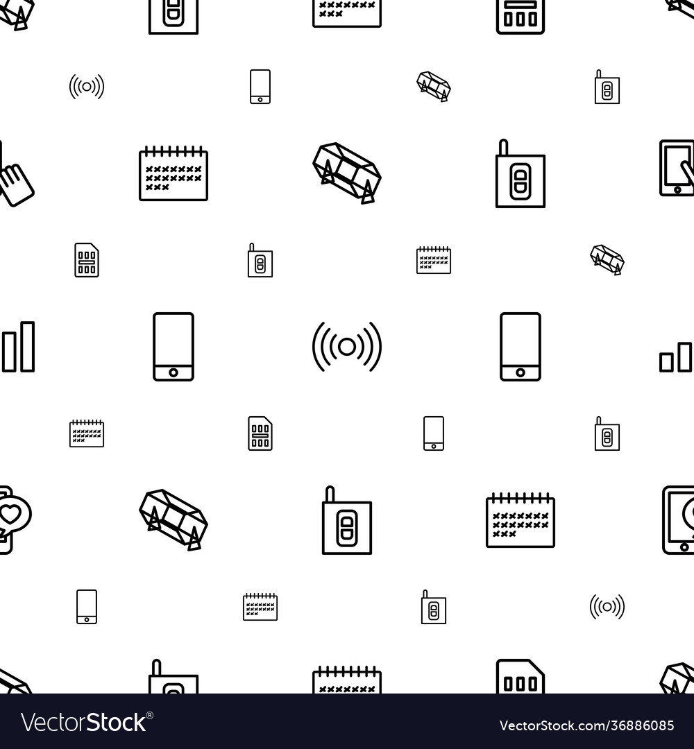Mobile icons pattern seamless white background