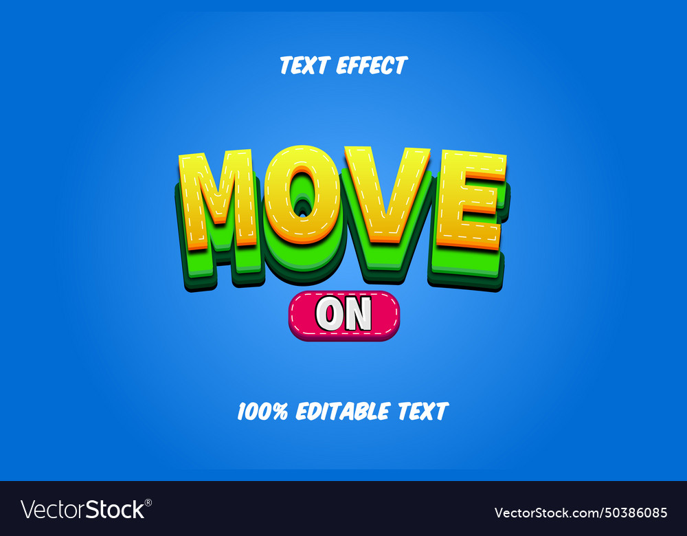 Move on editable text effect