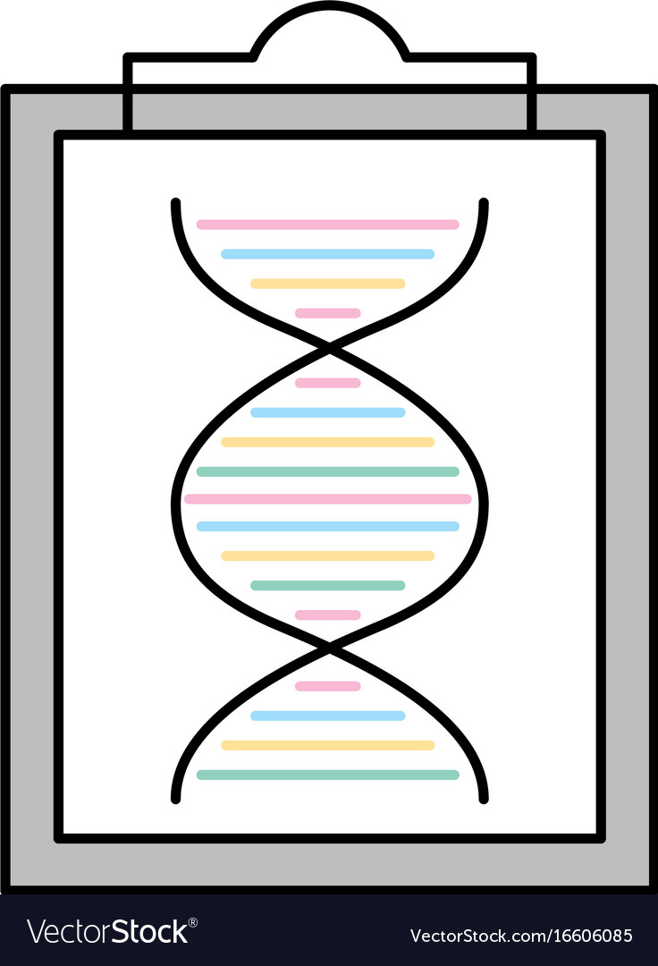 Paper clipboard with dna molecule