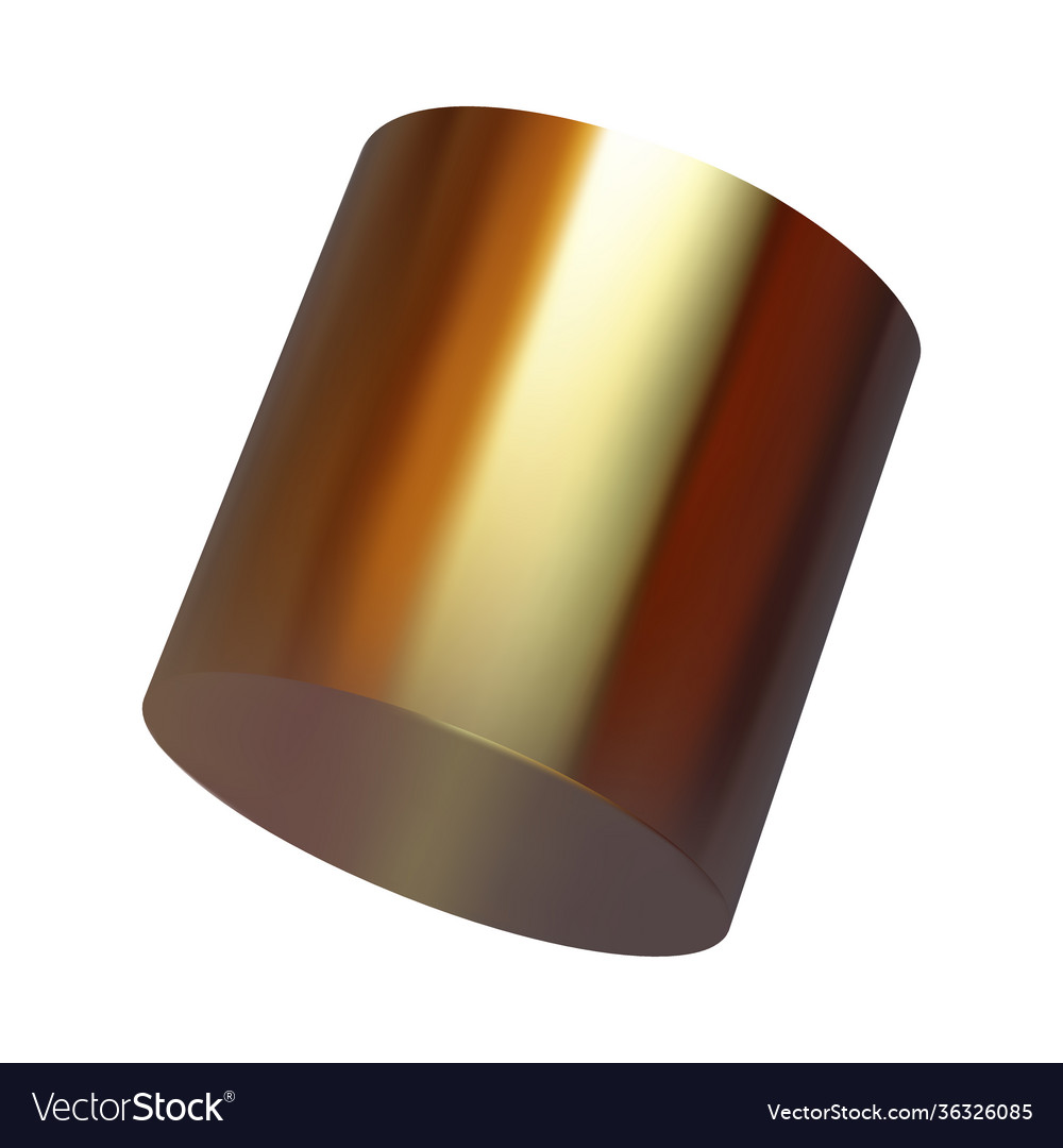Realistic 3d render metallic color gradient vector image Realistic 3d render metallic color gradient
