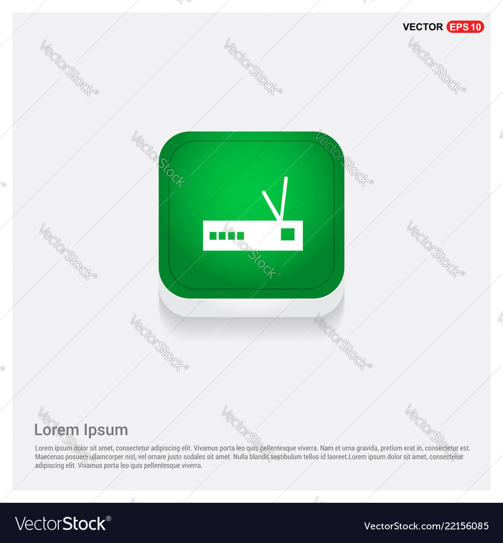Router icon green web button