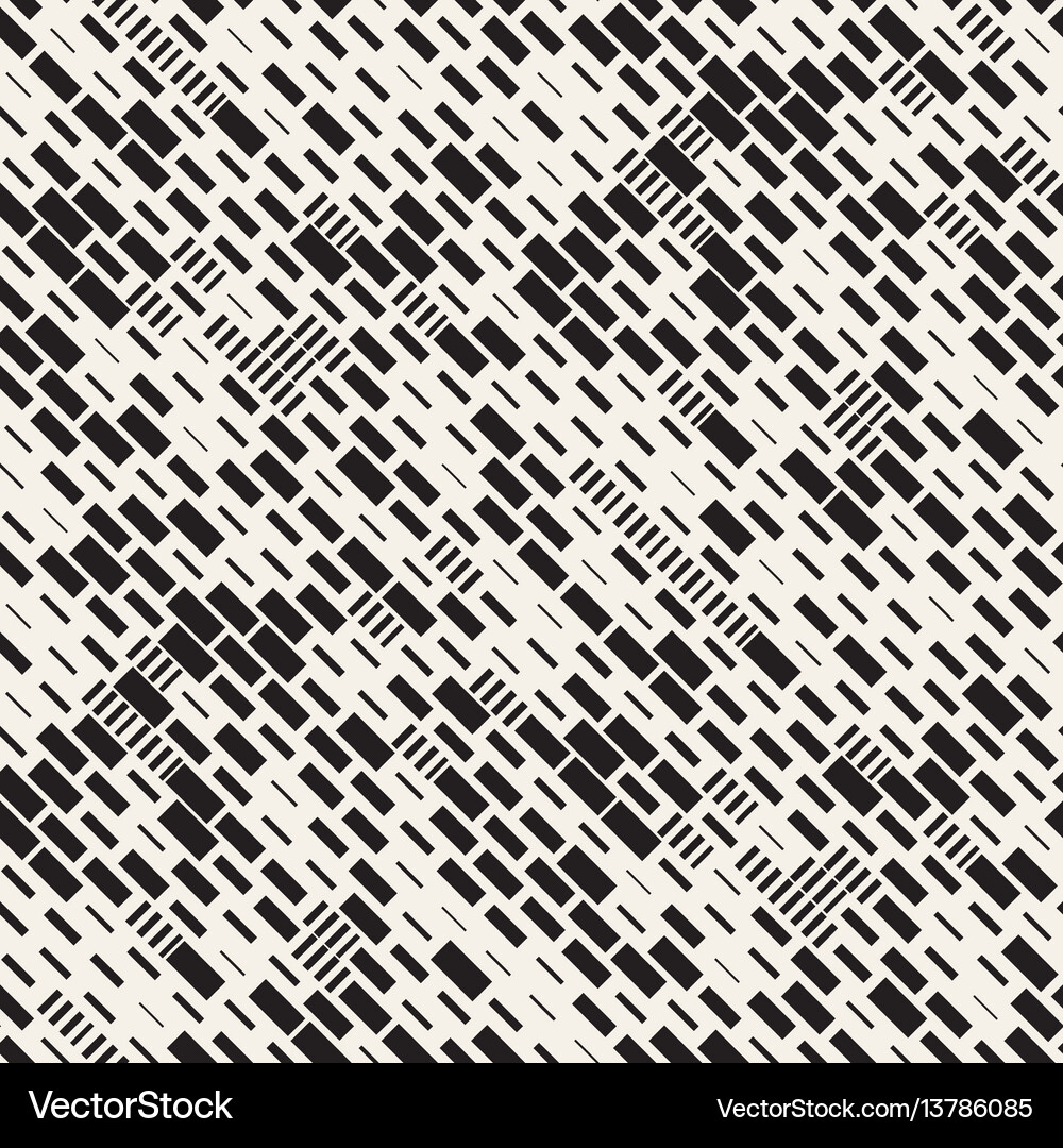 Seamless black and white irregular dash Royalty Free Vector