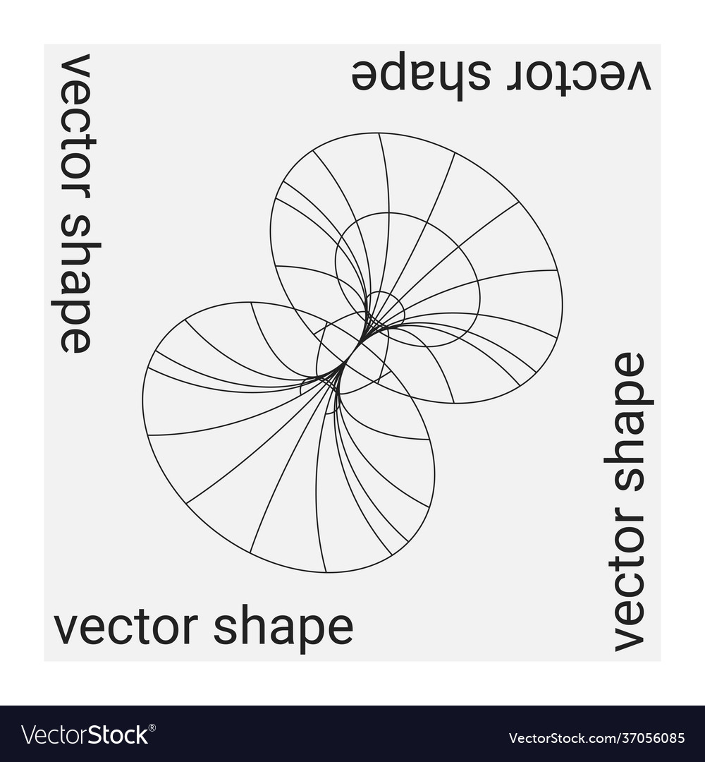 Universal trendy geometric shape isolated on grey vector image Universal trendy geometric shape isolated on grey