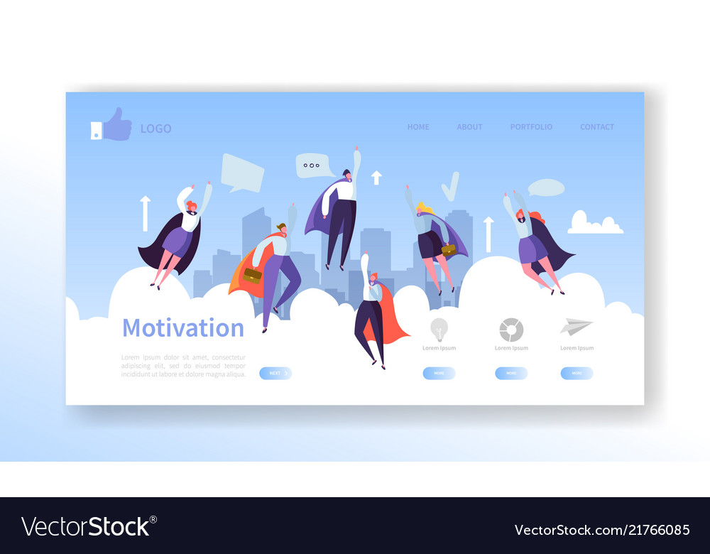 Website development landing page template vector image Website development landing page template