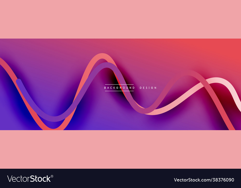 Abstract gradient background with wave line Vector Image Abstract gradient background with wave line
