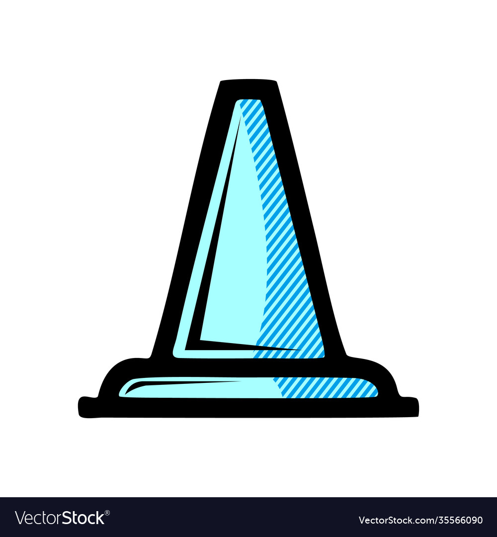 Cone icon isolated on white background from