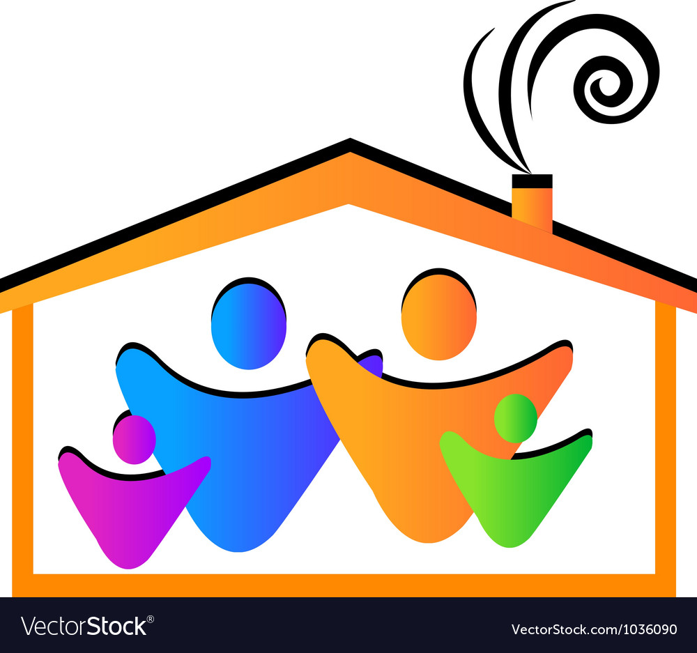 Download Family and house Royalty Free Vector Image - VectorStock