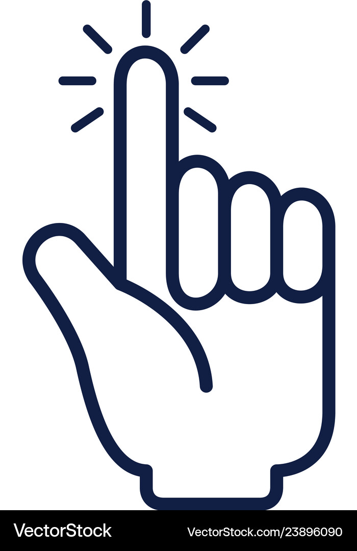 Hand mouse cursor icon Royalty Free Vector Image