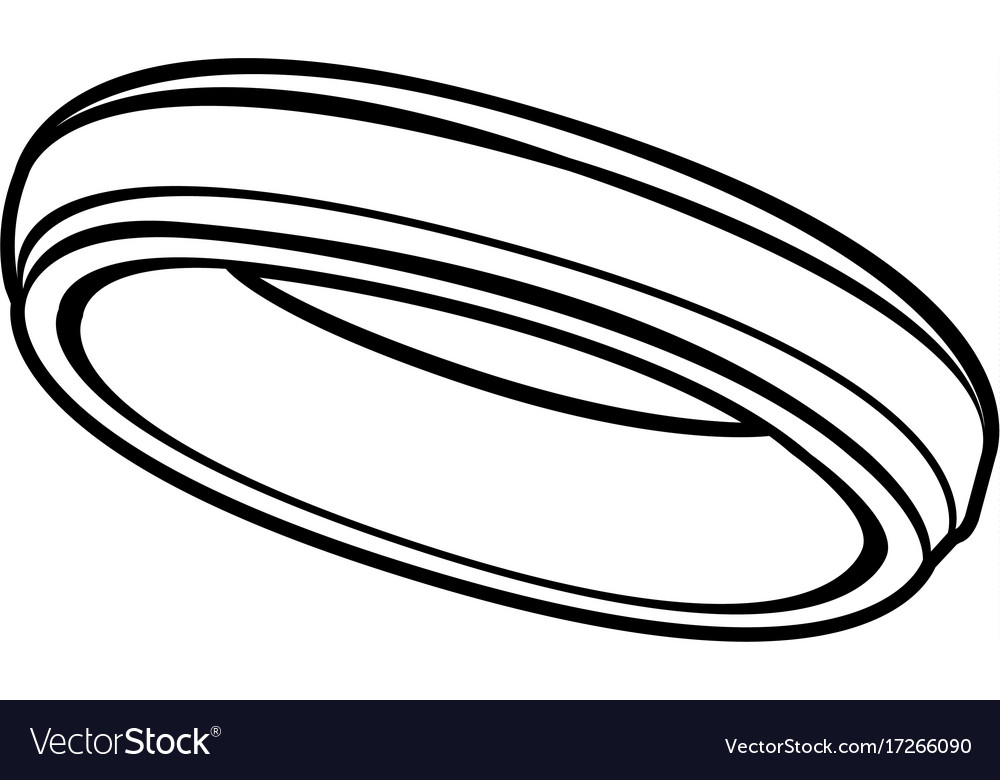 Isolated ring outline Royalty Free Vector Image