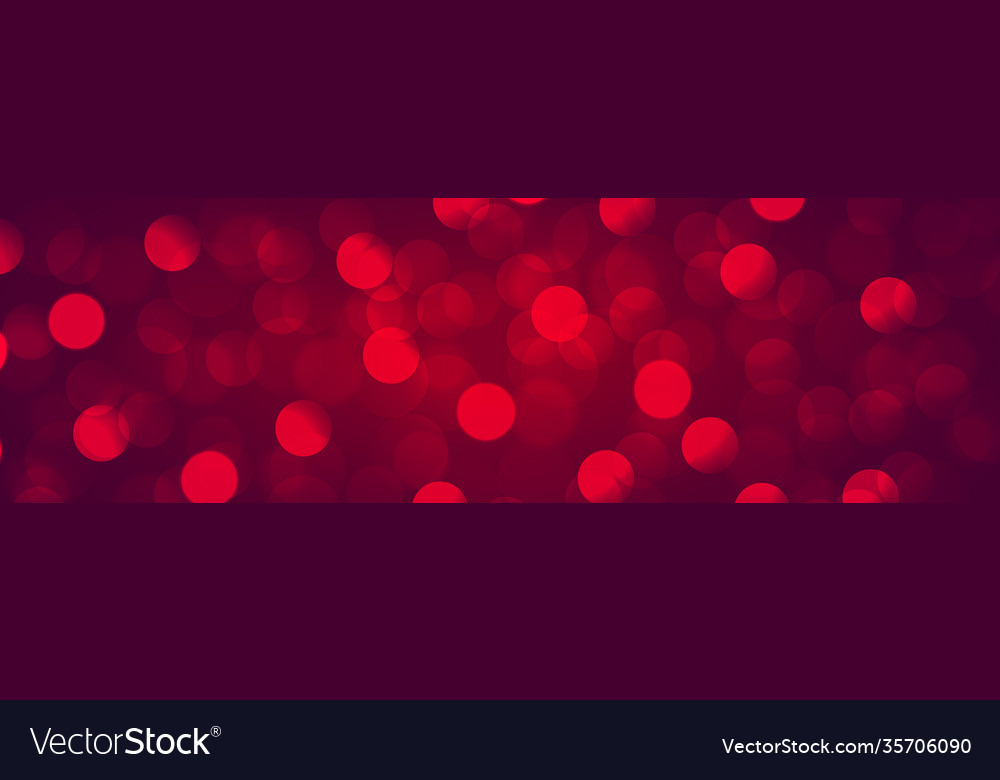 Multicolored blurry bokeh on a red background