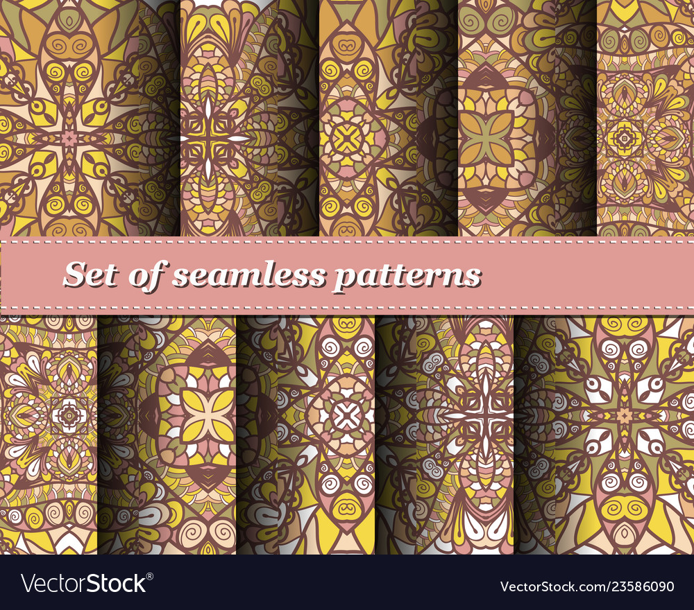 Set of seamless abstract pattern Vector Image Set of seamless abstract pattern