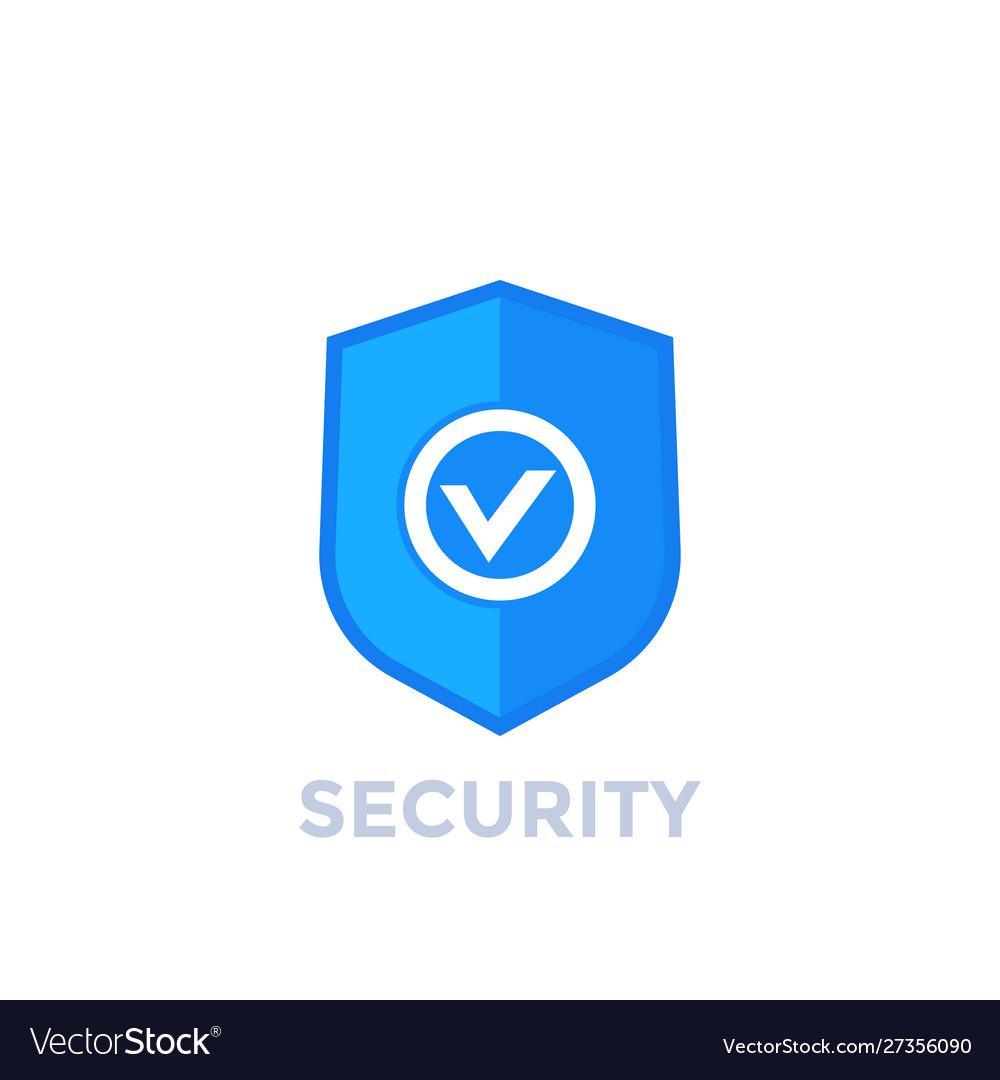Shield with check mark security icon