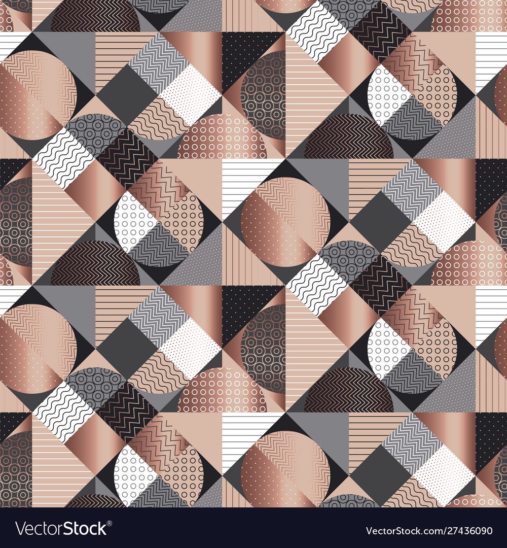 Triangle and square geometry seamless pattern Vector Image Triangle and square geometry seamless pattern