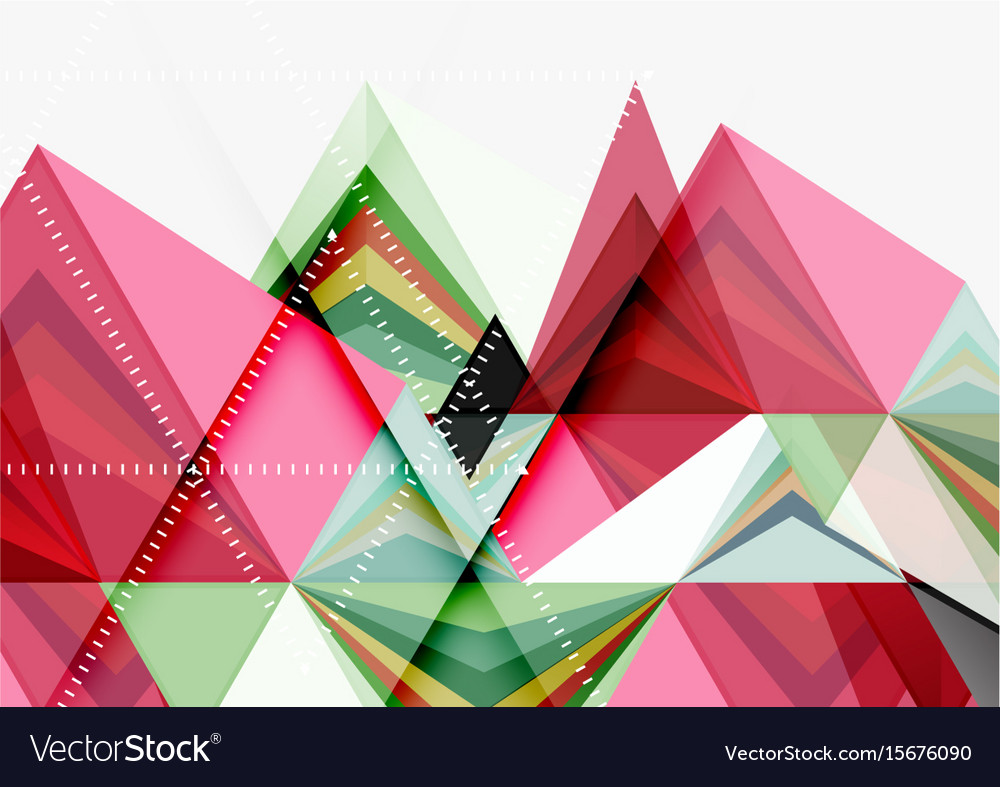Triangular low poly a4 size geometric