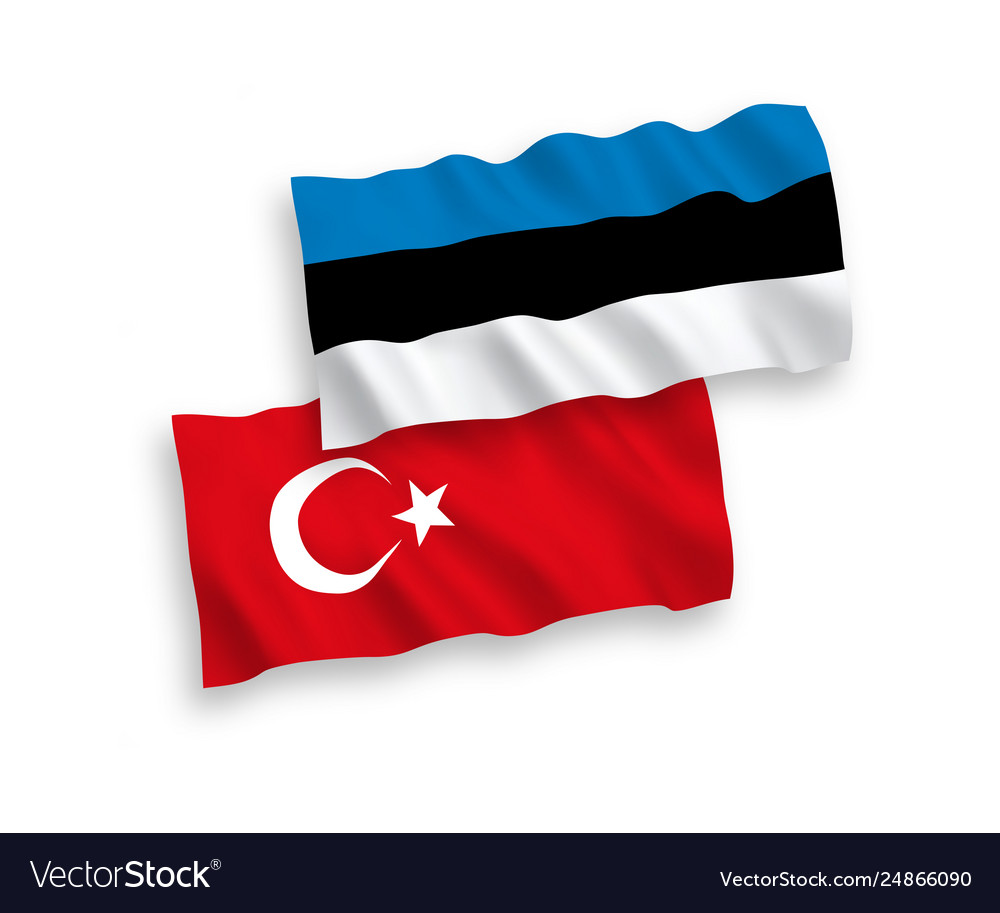 Türkei und Estland Flaggen