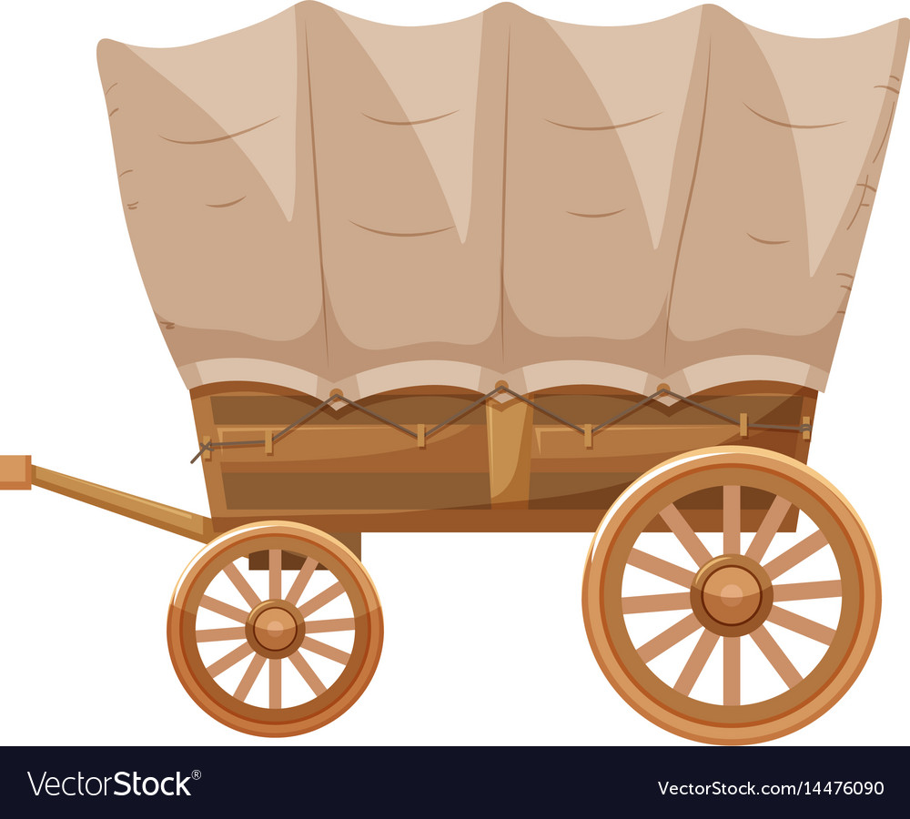 Download Western style of wagon Royalty Free Vector Image