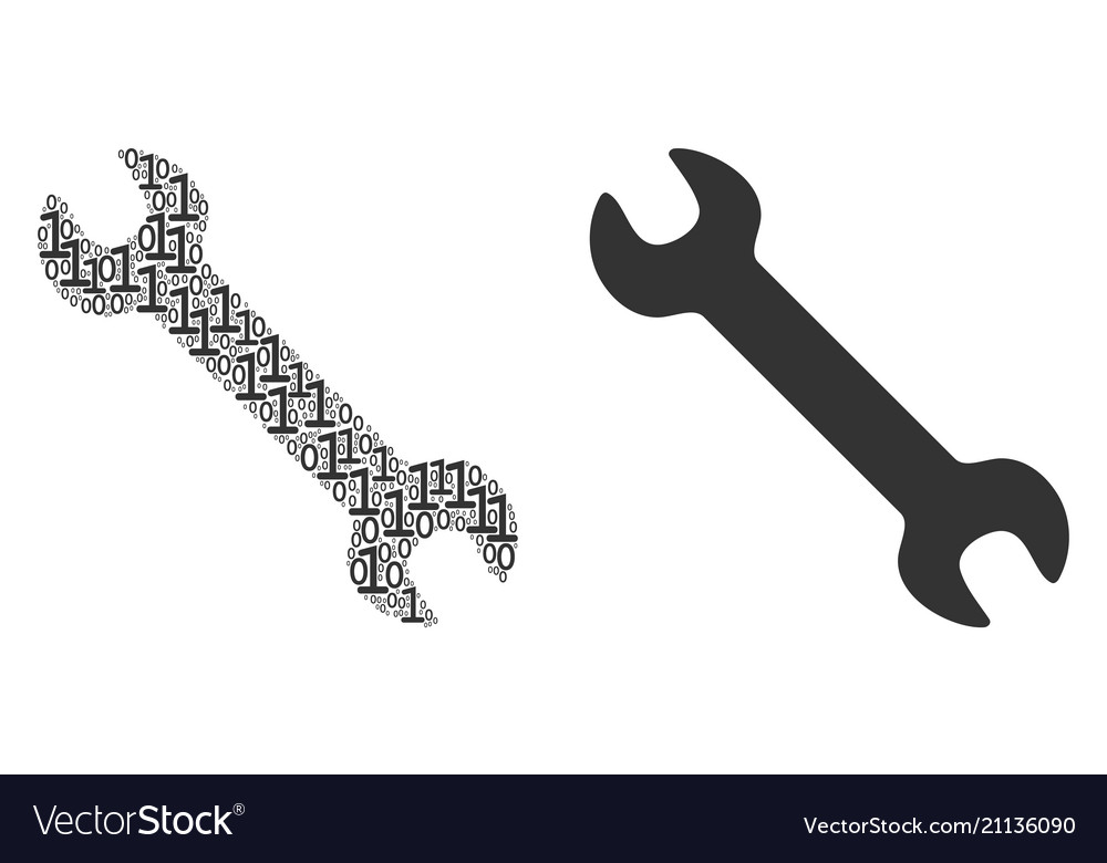 Schlüsselmosaik von Binärziffern vector image Schlüsselmosaik von Binärziffern