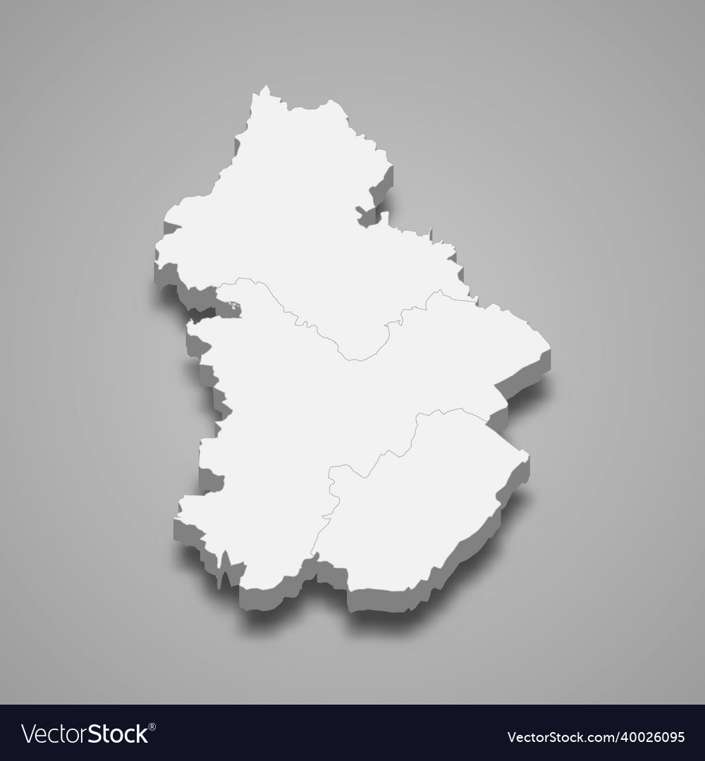 3d isometric map of jura is a department in france