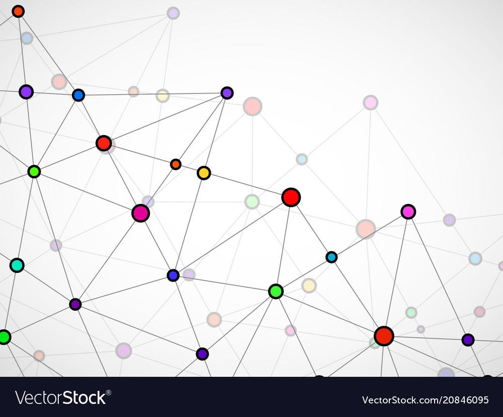 Abstract geometric background with connecting dots