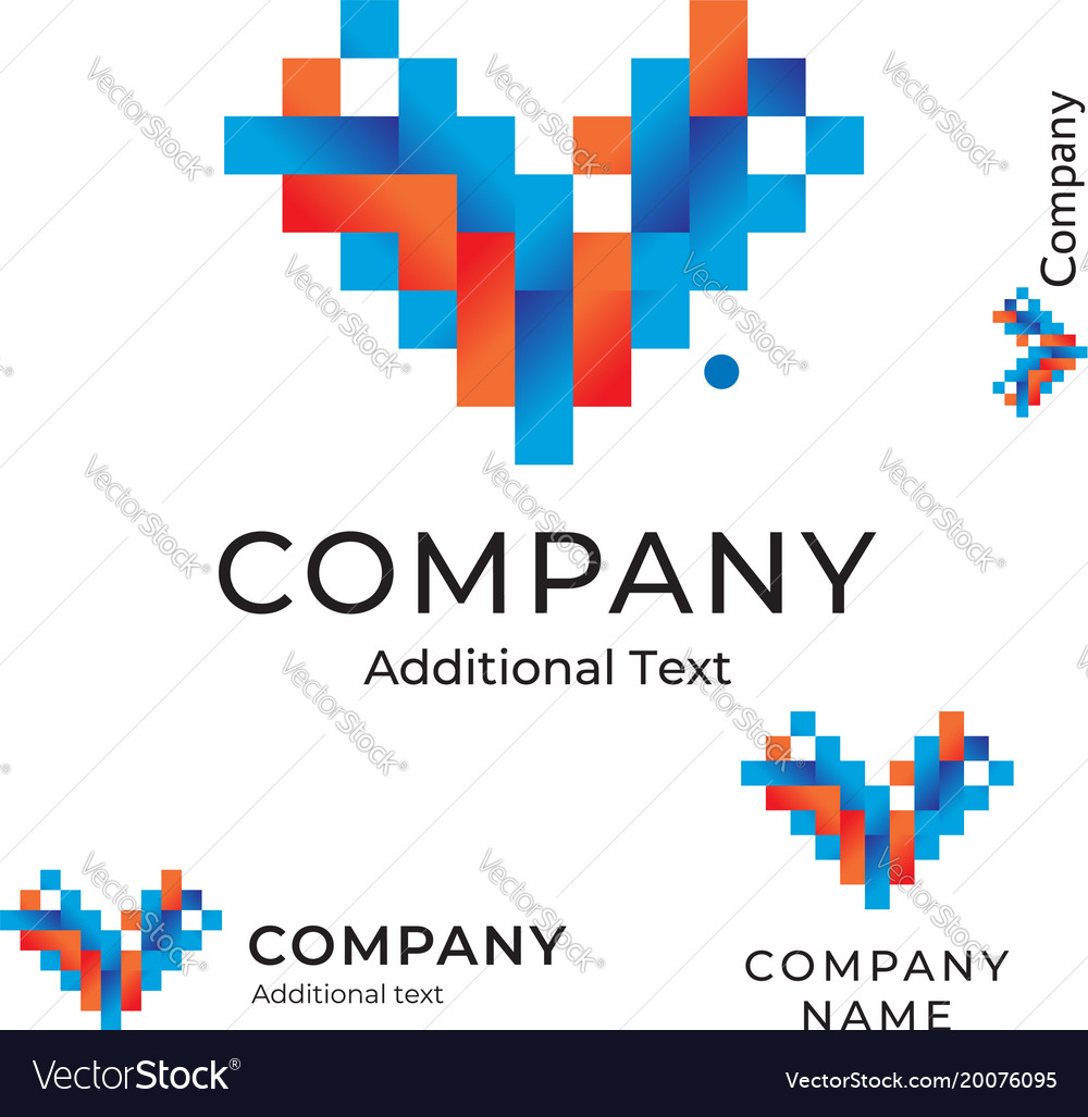 Abstract logo with lines and squares like arrow