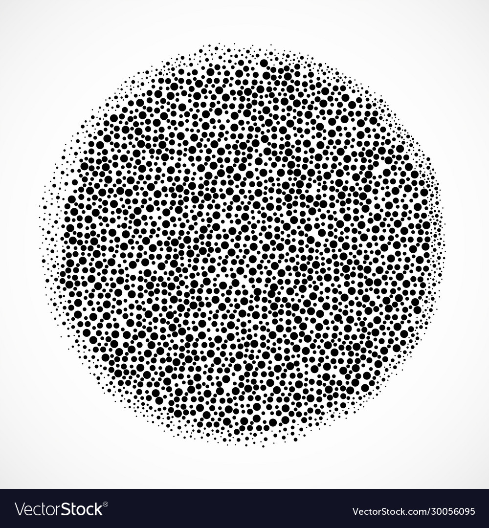 Abstract round shape circle chaotic points