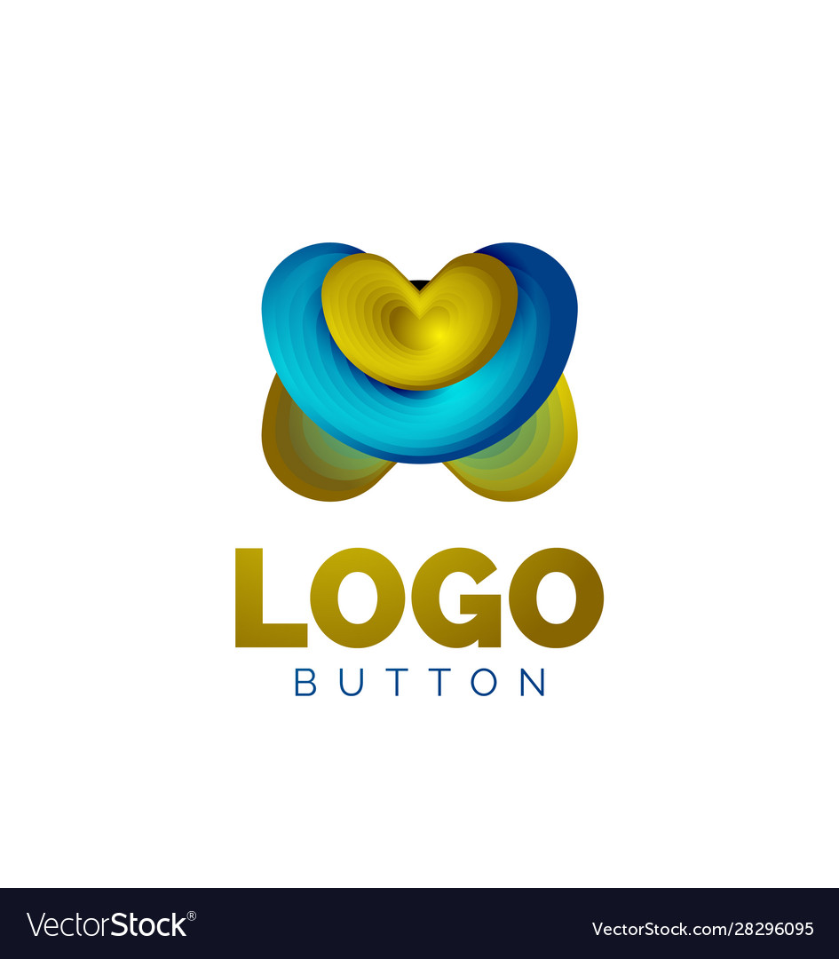 Abstract round shape logo template minimal Vector Image Abstract round shape logo template minimal