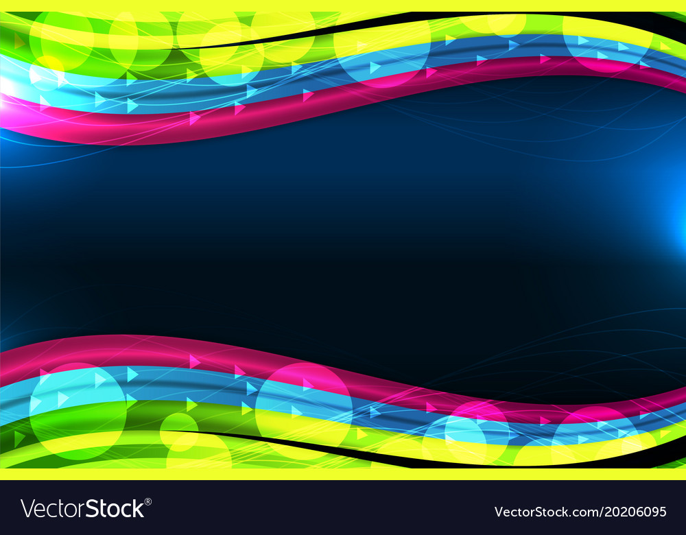 Abstract wavy background with bokeh lights