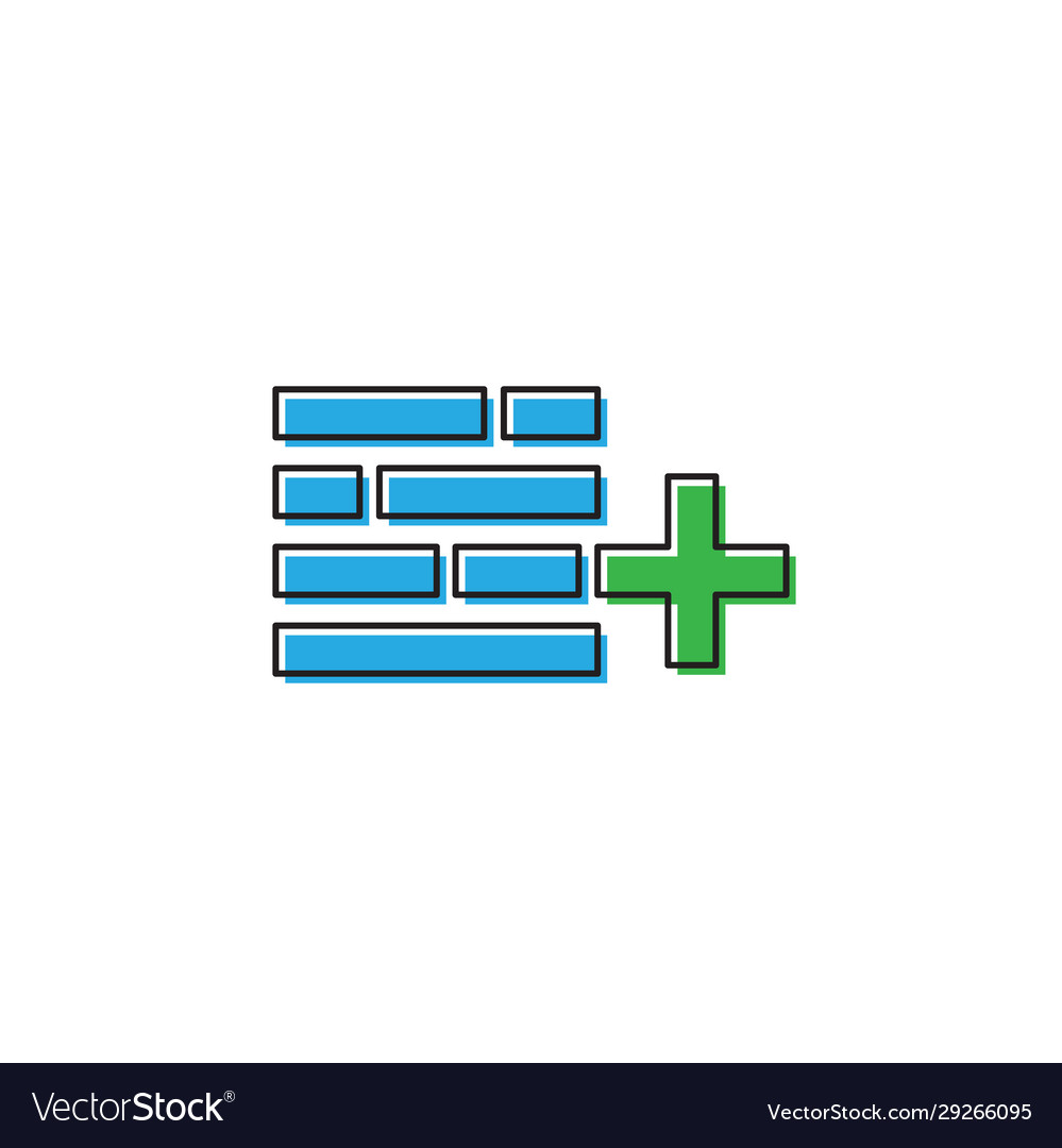 Add list icon symbol isolated on white background